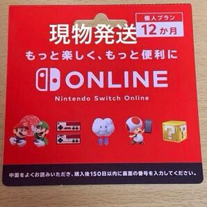 現物発送 Nintendo Switch Online ニンテンドースイッチオンライン 個人プラン 12ヶ月 任天堂