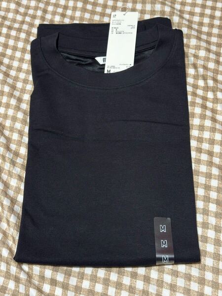 ユニクロ エアリズム コットン オーバーサイズ Tシャツ 黒 タグ付きM UNIQLO