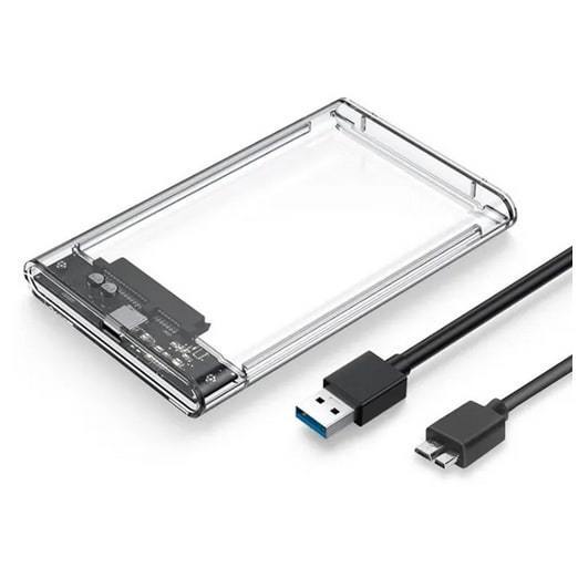2.5インチ HDD/SSD 透明ケース!SATA接続のSSD、HDDを外付けで使えます!USB3.0で高速!