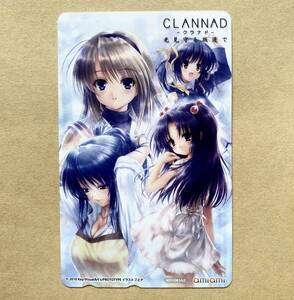 【未使用】 テレカ 50度 PSP版 CLANNAD -クラナド- 光見守る坂道で 坂上智代/春原芽衣/一ノ瀬ことみ あみあみ上下巻連動購入特典 非売品