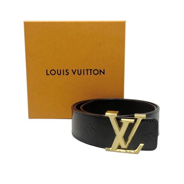 【美品】ルイヴィトン LOUIS VUITTON ヴェルニ M9874 ベルト モノグラム サンチュール LV ファセット 80/32 パテントレザー アマラント