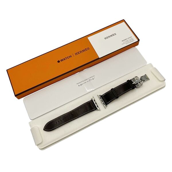 【良品】Apple Watch アップルウォッチ エルメス HERMES シンプルトゥール ディプロイアントバックル レザー ストラップ バンド 46mm