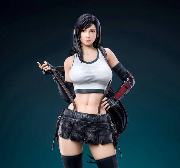 FFVII ティファ・ロックハート 完成塗装済みスタチュー 戦闘服版 ガレージキットフィギュア 1/4スケール 高さ56cm 即決 送料無料