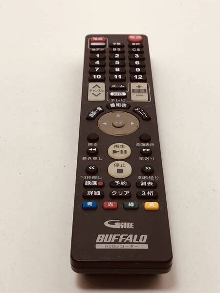 【バッファロー 純正 リモコン 11Z15】動作保証 即日発送 HDDレコーダー BUFFALO 電池フタ欠品