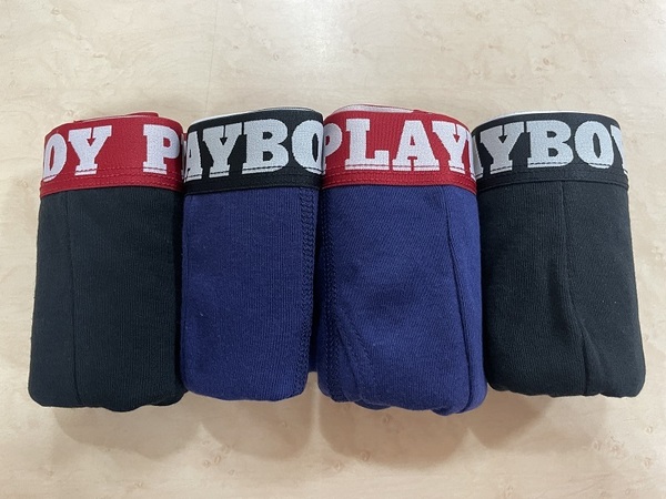 【送料無料】PLAYBOY メンズボクサーブリーフ4枚まとめてL寸(ウエスト84~94cm用)前開き
