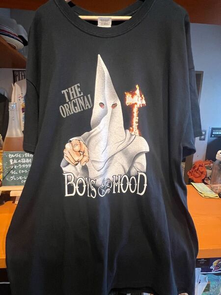【古着】00's THE ORIGINAL BOYS IN THE HOOD(KKKモチーフ)両面プリント KKK