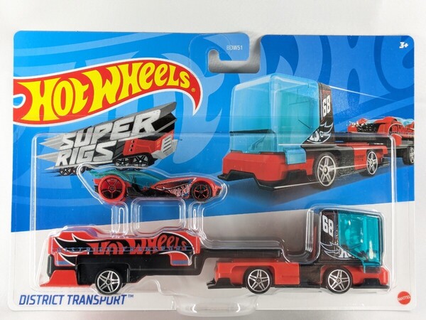 本家US版 ホットウィール スーパーリグ ディストリクトトランスポート トレーラー Hot Wheels Super rigs District transport BDW51