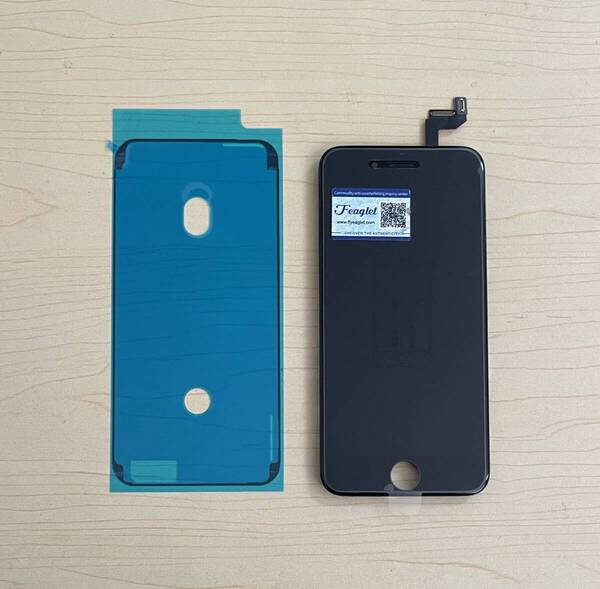 iPhone 6s 黒 未使用【純正再生品 】フロントパネル 画面 液晶 修理 交換 。防水シール付き