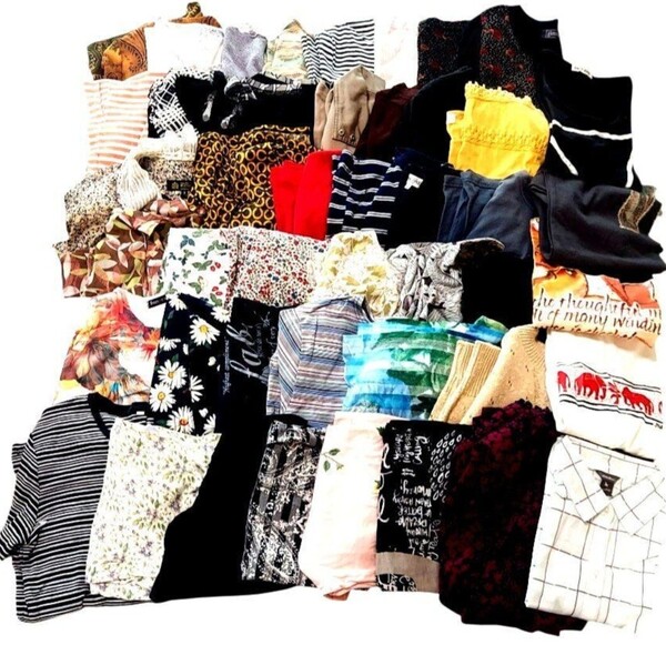 限定価格 45着 レディース Tシャツトップス セット まとめ売り 大量 サイズMIX トップス シャツ ブラウス 福箱 福袋 早い者勝ち アソート
