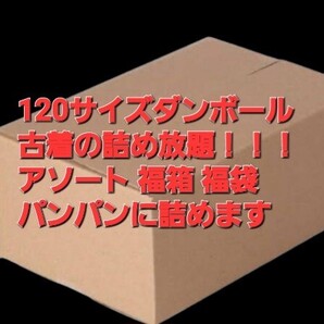 120サイズのダンボールパンパンに詰めます!大量 福箱 レディース メルカリ フリマ 転売OK 卸 破格 格安 赤字覚悟 アソートBOX お買い得