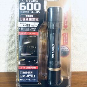 送料無料◆GENTOS ジェントス LEDフラッシュライト 懐中電灯RX-286R USB充電式 新品