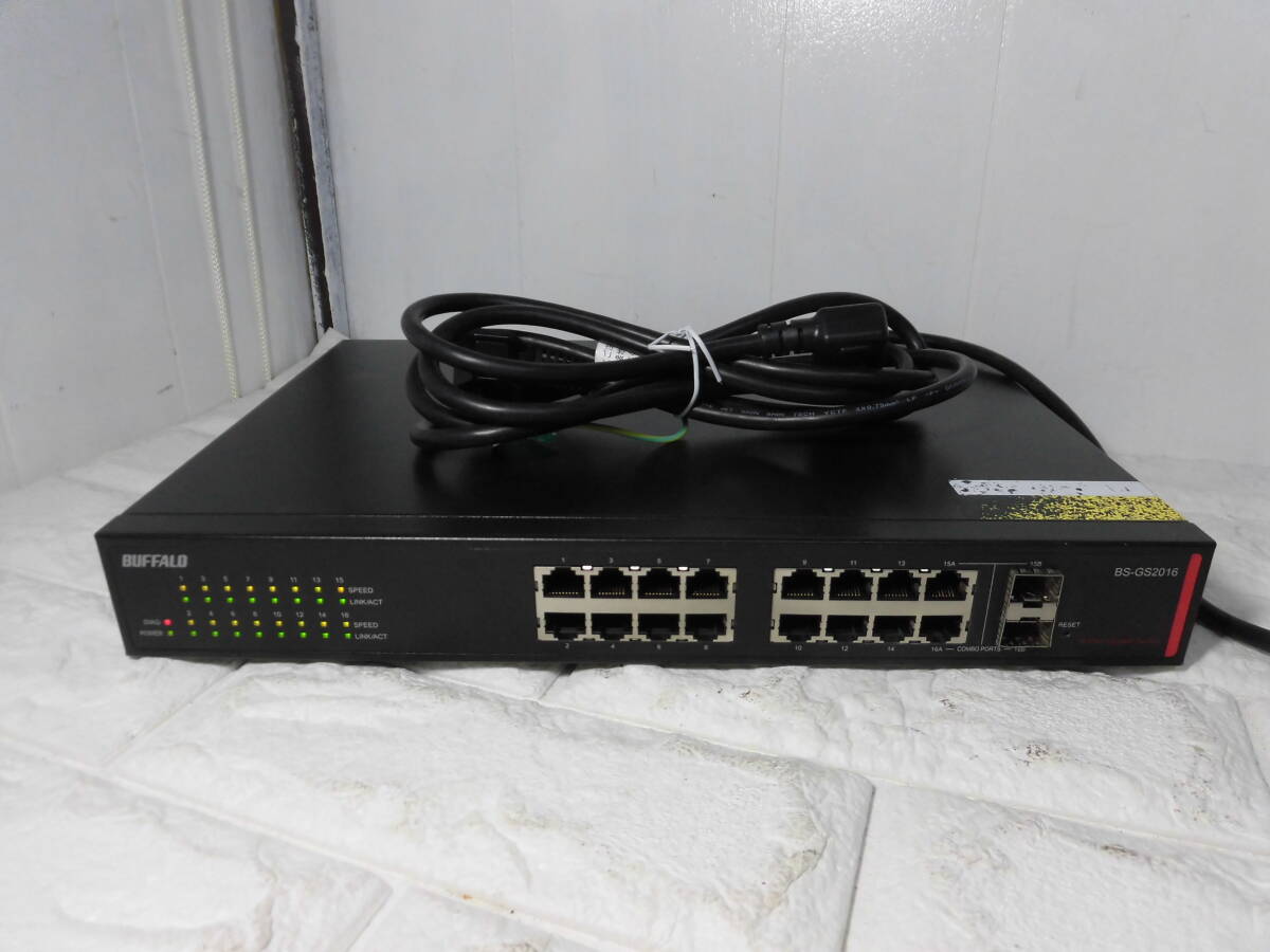 ➕おまけ）BS-GS2016 16ポート ギガ スマートスイッチ Buffalo BS-GS2016 16ポート スマートスイッチ
