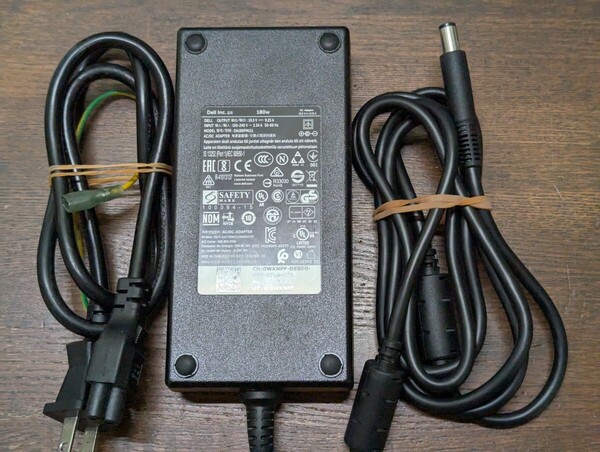 DELL 純正 180W 19.5V 9.23A ACアダプター DA180PM111 /丸ピン7.4㎜コネクタ-
