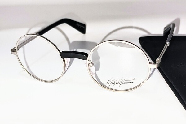 正規品 ボックスEAN付属 69000円相当 YOHJI YAMAMOTO メガネフレーム 眼鏡 ヨウジヤマモト YY3001 フランス製 ブランド 丸型 黒 メンズ