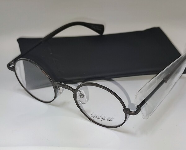 公式ボックス EAN付属 69000円相当 YOHJI YAMAMOTO メガネフレーム 眼鏡 ヨウジヤマモトメンズ レディース フランス製 ブランド 丸型 b