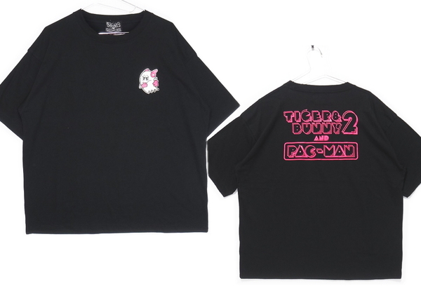 即決■★TIGER & BUNNY 2 × PAC-MAN★■Tシャツ:SIZE=L