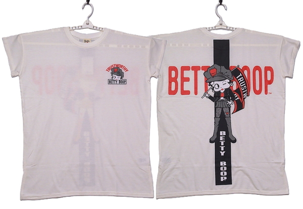 即決■★Betty Boop /ベティ・ブープ★■ゆるTシャツ:SIZE=レディース M-L