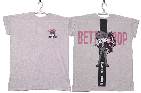 即決■★Betty Boop /ベティ・ブープ★■ゆるTシャツ:SIZE=レディース M-L