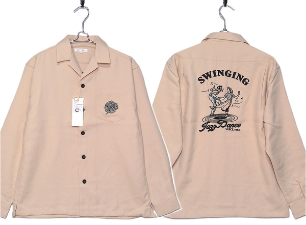 即決■★POWER TO THE PEOPLE★■長袖開襟シャツ:SIZE=L