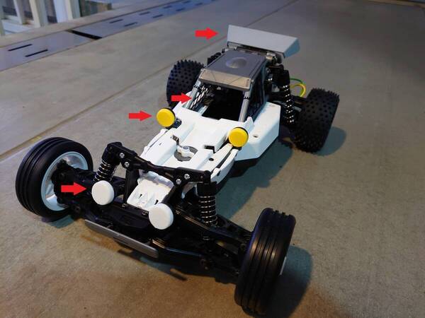 ■タミヤ DT-04 FIGHTER NEXGEN用 ドレスアップパーツセット 「ファイティングバギー風」 3Dプリンター製