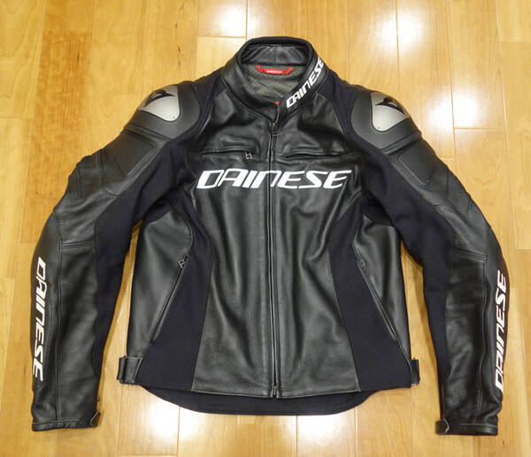 DAINESE ダイネーゼ RACING3 レザージャケット サイズ50 (日本L相当) ブラック 使用感少しあり 即決