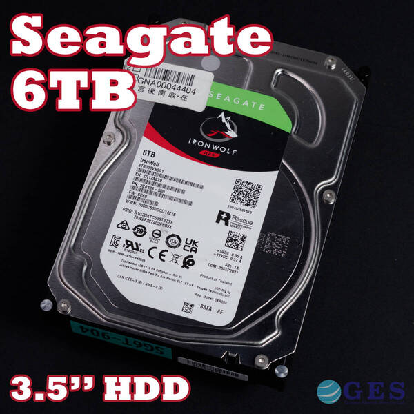 【SG6T-904】Seagate IRONWOLF 3.5インチHDD 6TB ST6000VN001【動作中古品/送料込み/Yahoo!フリマ購入可】