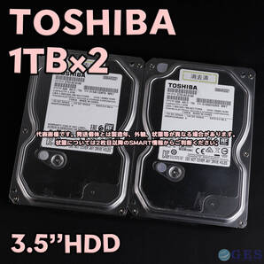 【TS1T-A19/A20(m)】TOSHIBA 東芝 3.5インチHDD 1TB DT01ACA100【2台セット(計2TB)/動作中古品/送料込み/Yahoo!フリマ購入可】