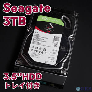 【SG3T-907t】Seagate IRONWOLF 3.5インチHDD 3TB ST3000VN007 トレイ付き【動作中古品/送料込み/Yahoo!フリマ購入可】