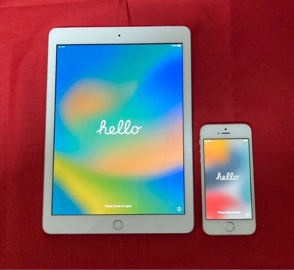 iPad 第5 Wi-Fi+Cell silver 32GB & iPhone SE 第1 silver 32GB セット