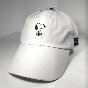 新品 スヌーピー キャップ ライトグレー レディス PEANUTS UVカット素材 遮光 撥水加工 浅め LOWCAP 薄手 スポーツキャップ