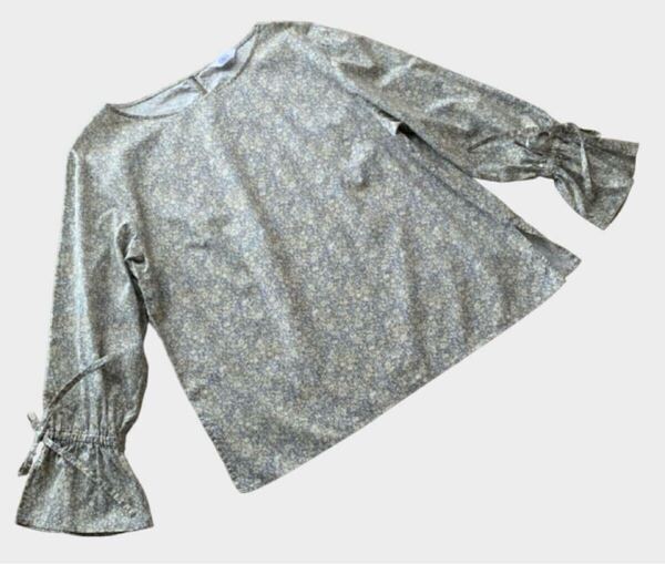 美品 着用1回 ジェイプレス レディース J.PRESS LADIES L 大きいサイズ リバティ トップス T13 13号 XL リバティー ブラウス コットン 綿