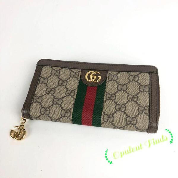 GUCCI グッチ オフディア GGスプリーム シェリーライン 長財布 レディース ブランド スプリーム オシャレ ウォレット 中古品 送料無料 8