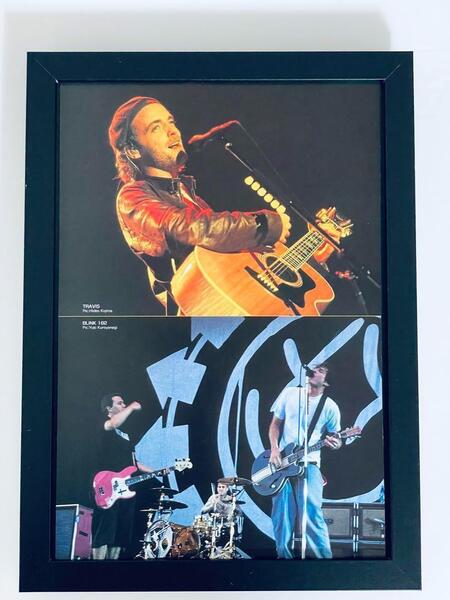 Travis Blink182 雑誌切り抜き B5額縁付き ポスター風