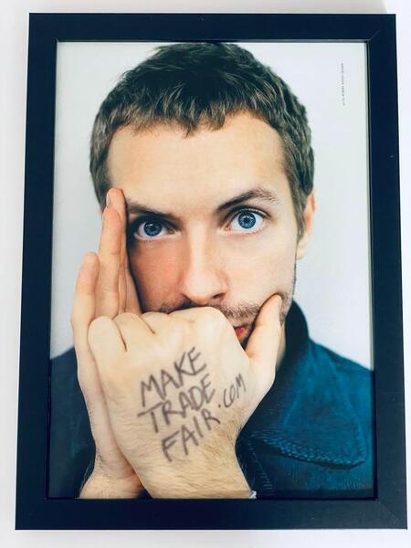 COLDPLAY クリス・マーティン 雑誌切り抜き B5額縁付き ポスター風