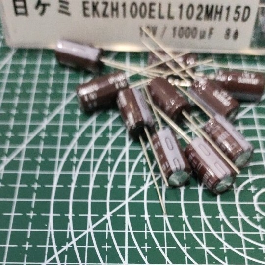 日ケミ 10V 1000uf 電解コンデンサー10個セット