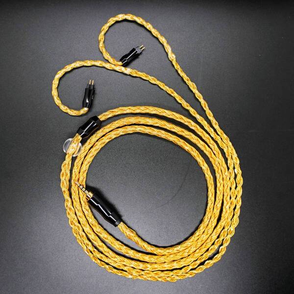 1 / 10 最後1点!16コア 金メッキケーフル C IEM 2pin/2.5mm バランス接続 1.2m