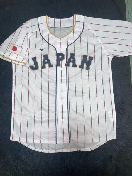 即決 送料無料 野球 WBC 日本代表 侍ジャパン ユニフォーム ミズノ製 サイズ表記なし 昇華プリント 球場配布物 ホーム ホワイト 白