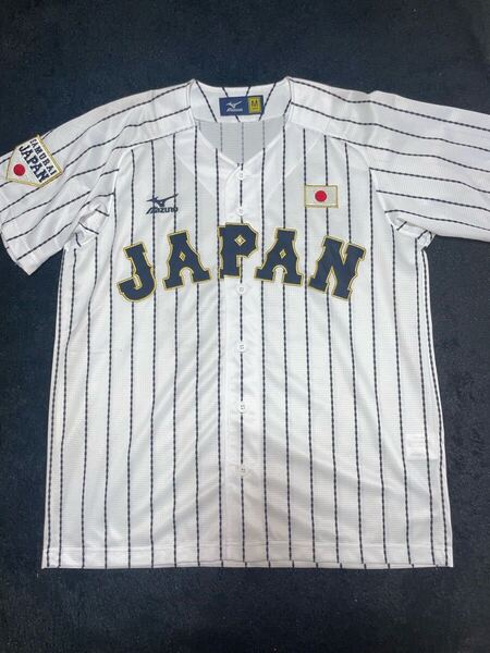 即決 送料無料 野球 プレミア12 日本代表 侍ジャパン ユニフォーム ミズノ製 Mサイズ 刺繍 市販品 ホーム ホワイト 白