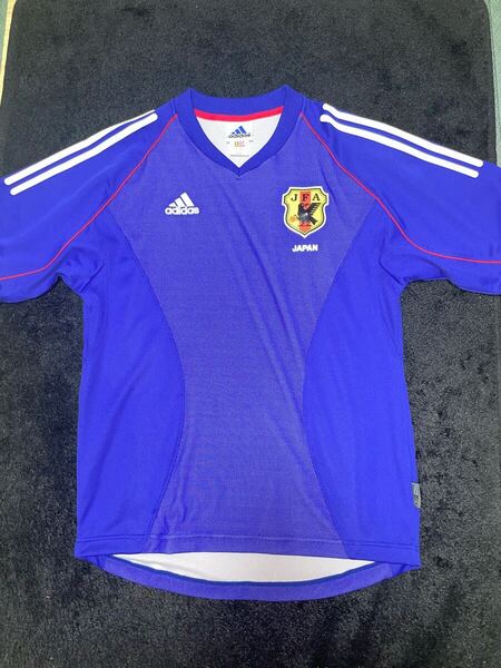 即決 送料無料 サッカー 日本代表 サムライブルー ユニフォーム アディダス製 Mサイズ 2002-2003 日韓ワールドカップ ブルー 青