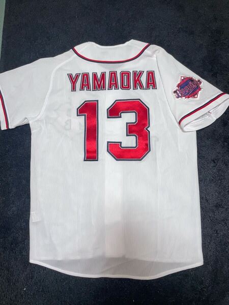 即決 送料無料 オリックスバファローズ 山岡泰輔 ユニフォーム デサント製 Mサイズ 3rd サード 刺繍 ホワイト 白