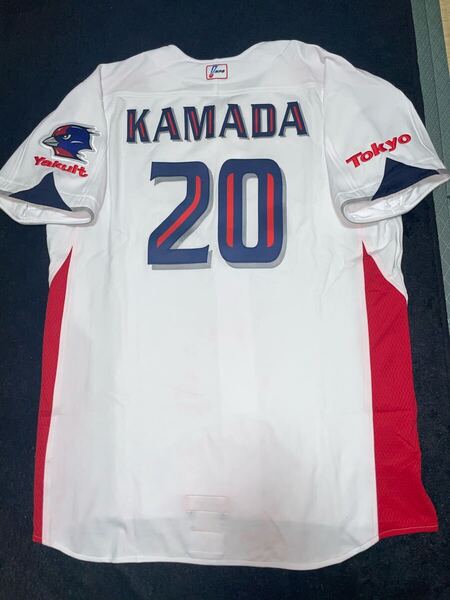 即決 ゆうパック匿名送料無料 東京ヤクルトスワローズ 鎌田祐哉 実使用 支給品 ユニフォーム ZETT ゼット ビームス 脇カット加工 ホーム 白