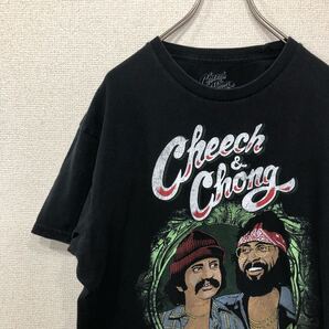 アメリカ古着 tシャツ イラスト 人物 ブラック L 917
