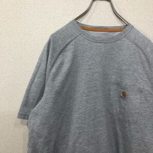カーハート tシャツ グレー ワンポイント アメリカ古着 L 1001