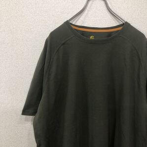 カーハート tシャツ ワンポイント オリーブ アメリカ古着 L 1002