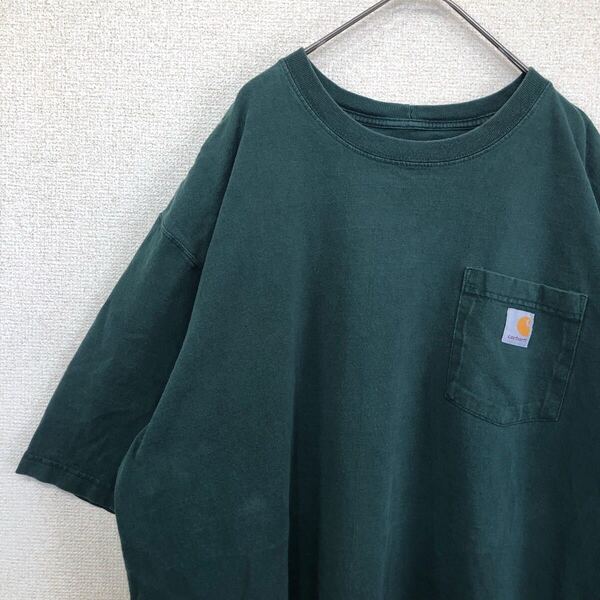 カーハート tシャツ ワンポイント アメリカ古着 2XL 1058