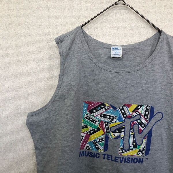 アメリカ古着 タンクトップ MTV 企業 ロゴ 2XL 1120