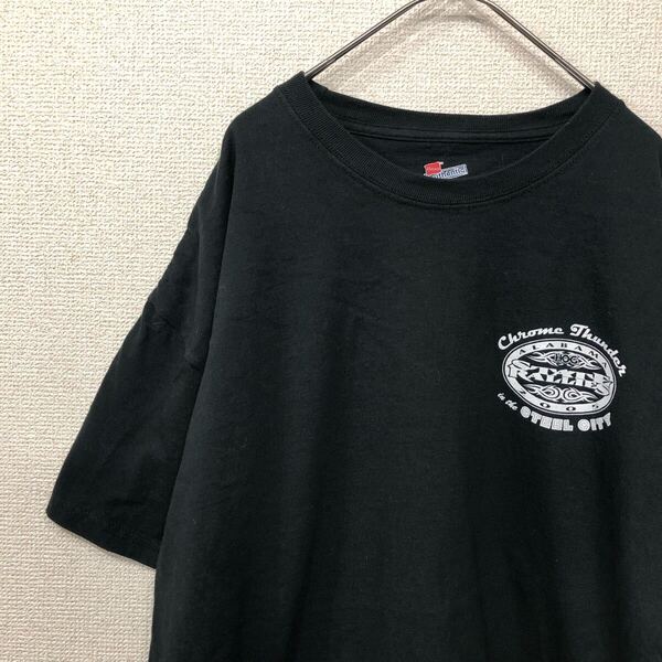 ヘインズ tシャツ バックプリント バイク アメリカ古着 XL 1132