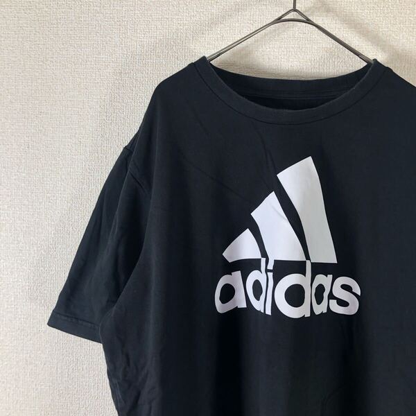 アディダス tシャツ プリント ロゴ アメリカ古着 XL 1187