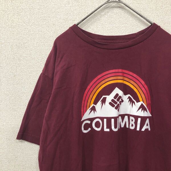 コロンビア tシャツ プリント ロゴ アメリカ古着 L 1307