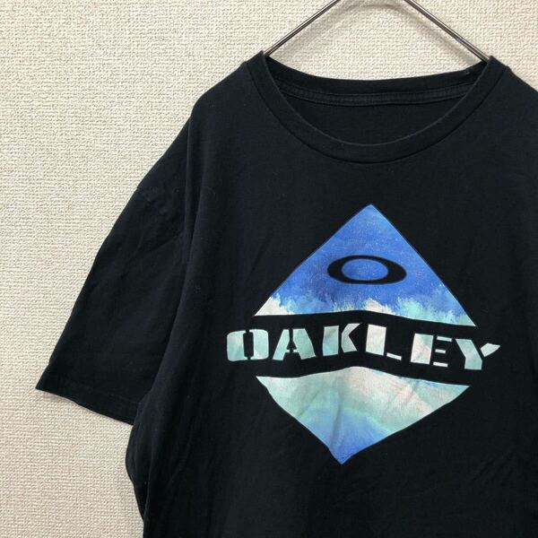 オークリー tシャツ プリント ブラック アメリカ古着 L相当 1365